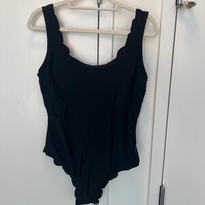 Scalloped Black Women's swimsuit